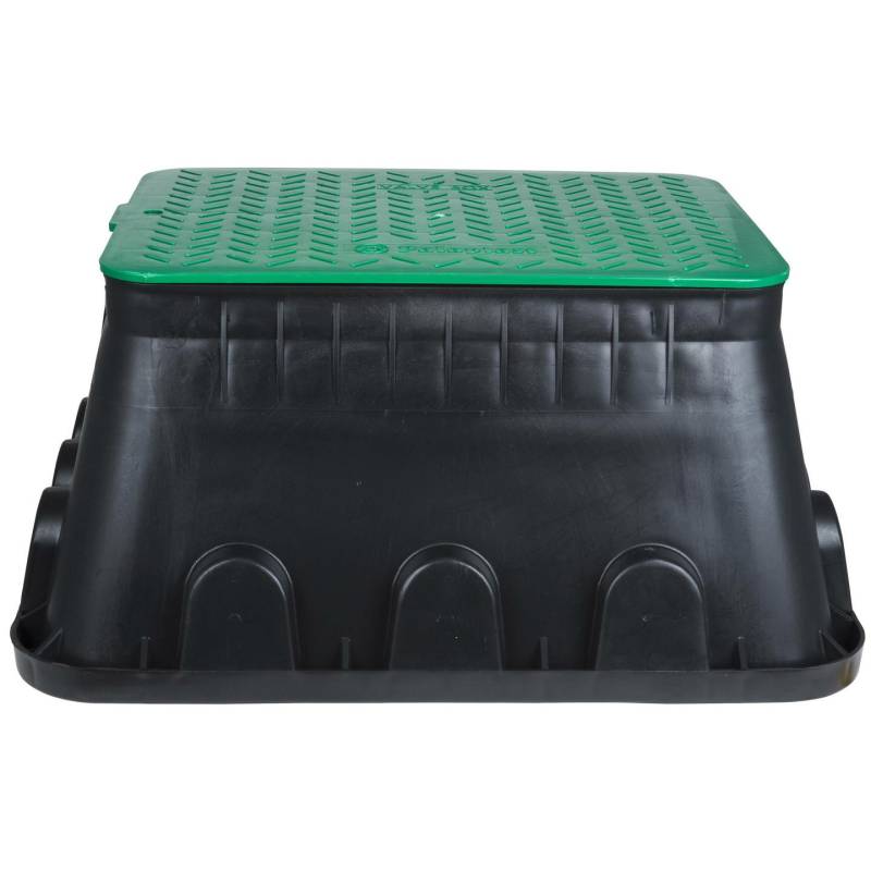 Heitronic 21042 Bodeneinbaudose Gartensteckdosen Stromverteilerdose Schwarz Grün B-Ware von Heitronic