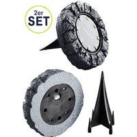 Heitronic LED-Gartenleuchte Siena 500581 2er Set LED Warmweiß Dunkelgrau Heitronic LED-Gartenleuchte Siena 500581 2er Set LED Warmweiß Dunkelgrau von Heitronic