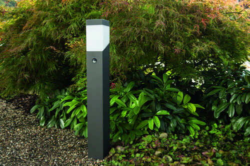 Heitronic Madeleine Standleuchte mit Bewegungssensor 800mm anthrazit E27 IP44 von Heitronic