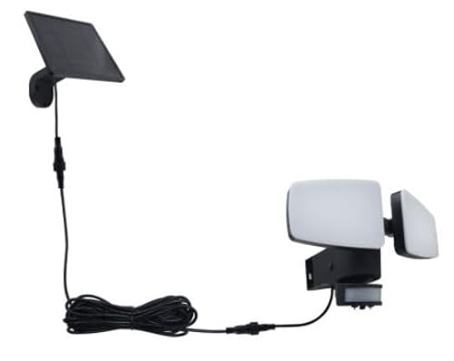 Heitronic SOLAR LED Strahler Duplex für Wand- Eckmontage mit Bewegungsmelder Helligkeitssensor von Heitronic