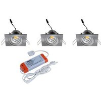 Heitronic - led Einbaustrahler 3er Set Texas - grey von Heitronic