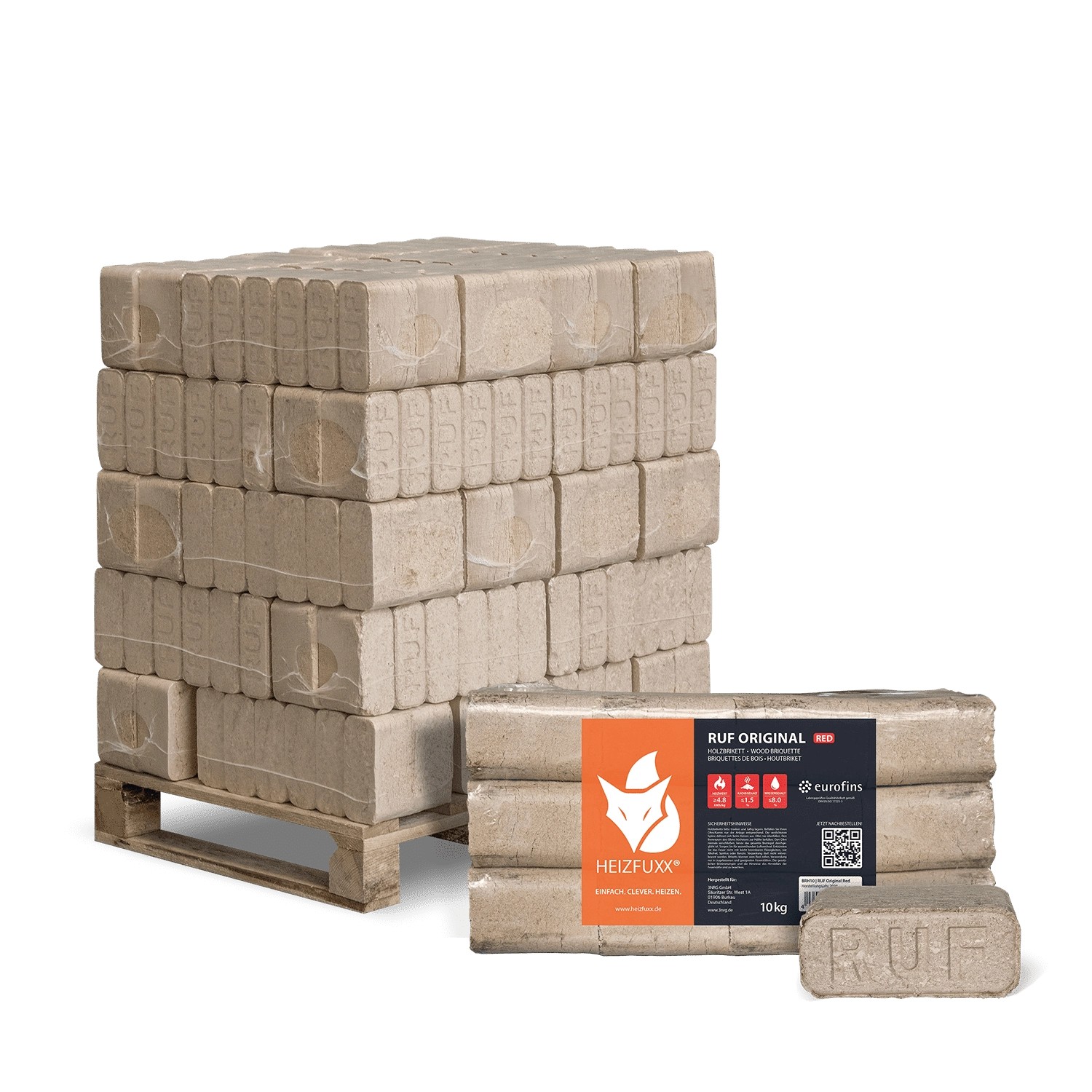Heizfuxx Holzbriketts Ruf Original Red 10kg x 30 Gebinde 300kg Palette Heizfuxx Holzbriketts Ruf Original Red 10kg x 30 Gebinde 300kg Palette von Heizfuxx