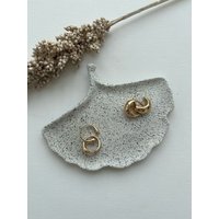 Ginkgoblatt Tablett | Schmuckschale Dekoratives Sand Optik von HejGlow