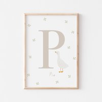 Buchstabenposter Beige Gans | Kinderzimmerposter Für Jungs Und Mädchen Deko Babyzimmer Babyposter Geschenk Art. Nr Buchstabenposter Beige Gans | Kinderzimmerposter Für Jungs Und Mädchen Deko Babyzimmer Babyposter Geschenk Art. Nr von HejHanni