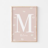Buchstabenposter Rosé Gänseblümchen | Kinderzimmerposter Für Jungs Und Mädchen Deko Babyzimmer Babyposter Geschenk Zur Geburt Buchstabenposter Rosé Gänseblümchen | Kinderzimmerposter Für Jungs Und Mädchen Deko Babyzimmer Babyposter Geschenk Zur Geburt von HejHanni