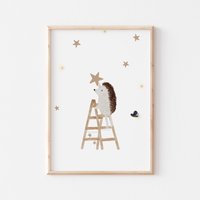 Kinderposter A4 Igel Sterne | Kinderzimmerposter Für Jungs Und Mädchen Deko Babyzimmer Babyposter Geschenk Zur Geburt Kinderposter A4 Igel Sterne | Kinderzimmerposter Für Jungs Und Mädchen Deko Babyzimmer Babyposter Geschenk Zur Geburt von HejHanni