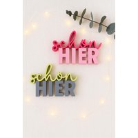 Schön Hier | Neon 3D Schriftzug Zuhause Einzugsgeschenk Rosa - Pink von HejHerzstueckShop