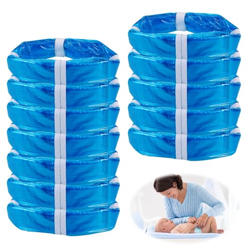 Hejo 12 Stück Windeleimer Nachfüllkassetten, 4,5m Verdickte Nachfüllfolie für Windeleimer, Nachfüllpackungen für Tommee Tippee Litter Locker Spross Littycat Chicco (Blau) von Hejo
