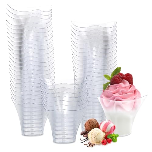 Hejo 50 Stück Dessertgläser Wiederverwendbare, 100ml Wiederverwendbar Dessertschalen, Klare Dessert Becher, Waschbar Dessertbecher für Mousse Pudding Eiscreme Party Picknick Hejo 50 Stück Dessertgläser Wiederverwendbare, 100ml Wiederverwendbar Dessertschalen, Klare Dessert Becher, Waschbar Dessertbecher für Mousse Pudding Eiscreme Party Picknick von Hejo
