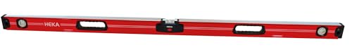 Magnetische LED Wasserwaage Opto 150cm – einfaches Ablesen dank LED und akustischem Signal – beidseitige Magnete, robustes Aluminium-Profil, hohe Messgenauigkeit - 3 Libellen für 180 90 45 Grad von Heka Qualitätswerkzeuge GmbH