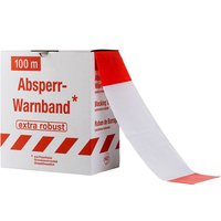 Absperrband 100 m rot weiß von Heka Werkzeuge GmbH