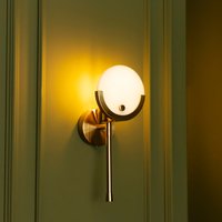 Art Deco Wandleuchte Aus Weißem Marmor, Led-Licht Für Wohnkultur, Einweihungsgeschenklampe Modell Ardic von HekaDesignLighting