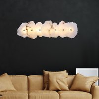 Handgemachte Wandleuchte Mit Fünf Oder Sieben Stücken Aus Unregelmäßigem Marmor, Moderne Wohnkultur Wandbeleuchtung, Art-Deco-Wandleuchte von HekaDesignLighting