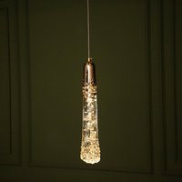 Messing-Kristall-Pendelleuchte, Handgefertigte Art-Deco-Acryllampe, Hängende Beleuchtung Für Zuhause, Einweihungsgeschenk, Deckenlampe, Modell von HekaDesignLighting