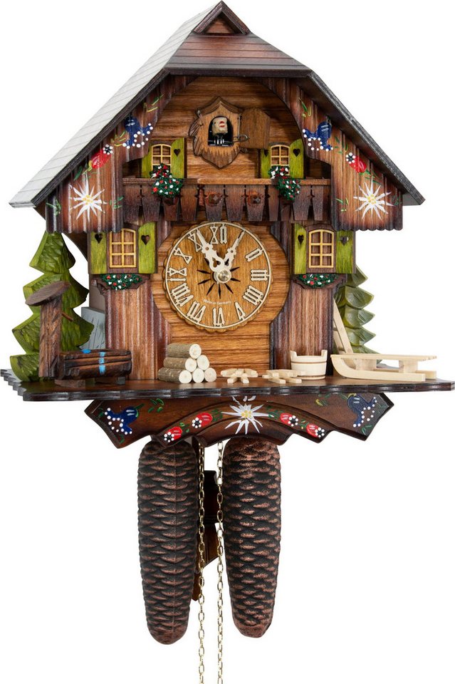 Hekas Wanduhr Kuckucksuhr Chalet-Stil 8-Tage-Uhrwerk 30cm von Hekas von Hekas