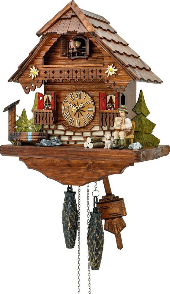 Hekas Wanduhr Kuckucksuhr Chalet-Stil Quarz-Uhrwerk 29cm von Hekas von Hekas