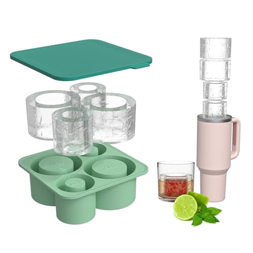 Eiswürfelform Silikon für Stanley Thermobeche, Eiswürfelbehälter 4 in 1, Eiswürfelbehälter mit Deckel, Wiederverwendbare Ice Tray, Eiswürfelformen & Eiswürfelschalen, Eiswürfeln mit Deckel (Grün) Eiswürfelform Silikon für Stanley Thermobeche, Eiswürfelbehälter 4 in 1, Eiswürfelbehälter mit Deckel, Wiederverwendbare Ice Tray, Eiswürfelformen & Eiswürfelschalen, Eiswürfeln mit Deckel (Grün) von Hekasvm