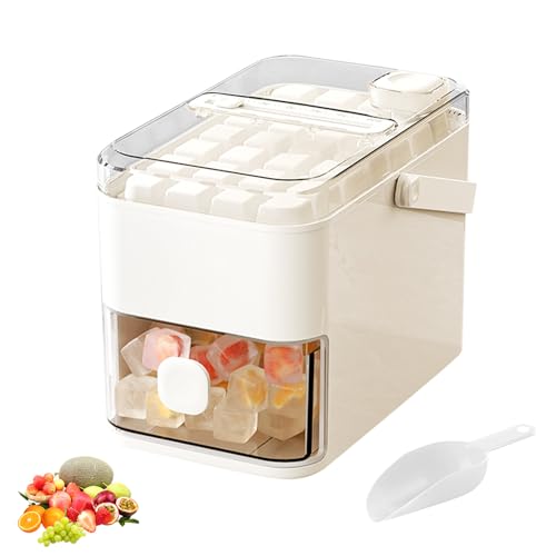 Hekasvm Eiswürfelschale Mit Deckel Ice Cube Tray 11x18.5x14cm PP PET Eiswürfelbehälter Für Cocktails Säfte Weine Fruchtgetränke (B) von Hekasvm