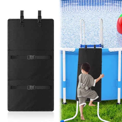 Hekasvm Schwimmbadleiter Schutzplatte 37x79cm Wasserabweisend Sicherheitspolster Hochbett Abdeckung Etagenbett Leiterabdeckung für Pool und Spielplatz (A) von Hekasvm