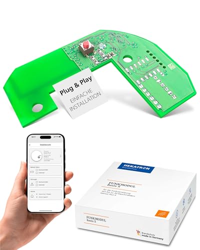 Hekatron Funkmodul Basis X für Hekatron Genius Plus X Rauchmelder – Anschluss von bis zu 30 Rauchwarnmeldern – mehrsprachig – 1 Stück von Hekatron