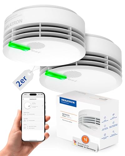 Hekatron Genius Plus – Rauchmelder 10 Jahre Batterie – Testsieger Stiftung Warentest – Made in Germany – inkl. 2X Klebepad – App-unterstützt – Feuermelder – mehrsprachig – 2 Stück Hekatron Genius Plus – Rauchmelder 10 Jahre Batterie – Testsieger Stiftung Warentest – Made in Germany – inkl. 2X Klebepad – App-unterstützt – Feuermelder – mehrsprachig – 2 Stück von Hekatron