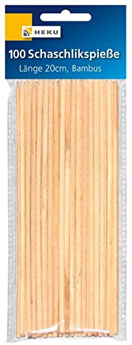 100 Schaschlikspieße, Bambus · 20 cm von Heku
