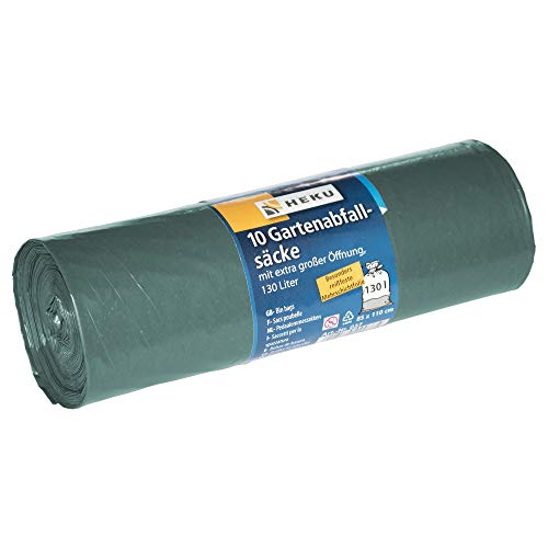 Gartenabfallsack 85x110cm 130l 10Stk. grün extra stark von Heku