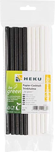 Heku 635 Party 20 Trinkhalme 20cm ø 8mm 'be Green' Papier Cocktail Heku 635 Party 20 Trinkhalme 20cm ø 8mm 'be Green' Papier Cocktail von Heku