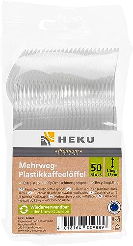 Heku - Kaffeelöffel/Teelöffel Mehrweg 50Stück von Heku