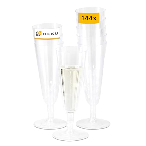 Heku Sektgläser Plastik 144 Stück, 100 ml klar - Dessertgläser Plastik, abnehmbarer Fuß und wiederverwendbar - Champagner Gläser, Party Zubehör, für Hochzeiten, Taufen & Partys Heku Sektgläser Plastik 144 Stück, 100 ml klar - Dessertgläser Plastik, abnehmbarer Fuß und wiederverwendbar - Champagner Gläser, Party Zubehör, für Hochzeiten, Taufen & Partys von Heku