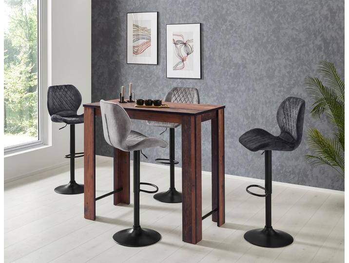 Barhocker HELA Sonja , grau (vintage grau), B:42cm H:96cm T:51cm, Hocker, 2 Stück von Hela-Tische