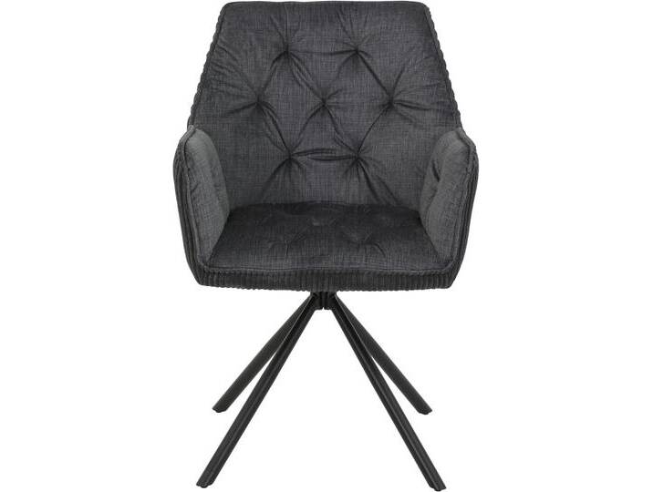 Esszimmersessel HELA Inge I , grau (anthrazit), B:56cm T:61cm, Sessel, wahlweise 2er-Set, 180 Auto Return von Hela-Tische
