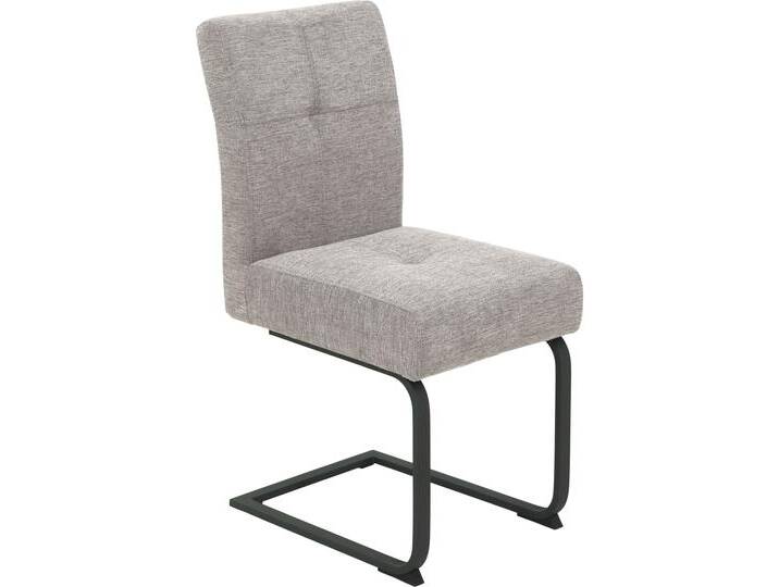 Esszimmerstuhl HELA Luise S Schwingstuhl, Freischwinger, TOPSELLER 2er-Set , beige (beige, anthrazit), B:43cm H:91cm T:65cm, Metall, Polyester, Stoff, Stühle, Sitz mit Federkern, Extra dicke Polsterung, Küchenstuhl, OTTOs Choice von Hela-Tische