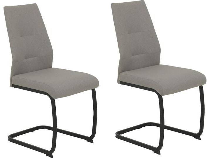 Freischwinger HELA Ariana, Esszimmerstuhl , braun (schlamm, schwarz), B:43cm H:93cm T:59cm, 100% Polyester, Stühle, Zertifizierter Waterfree Stoff - sehr Robust, 140 kg belastbar von Hela-Tische