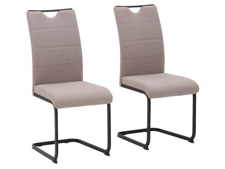 Freischwinger HELA MARS Esszimmerstuhl BESTSELLER , braun (schlamm), B:43cm T:58cm, Stühle, robuster Bezug, 120 Kg Belastbarkeit, 2er und 4er Set von Hela-Tische