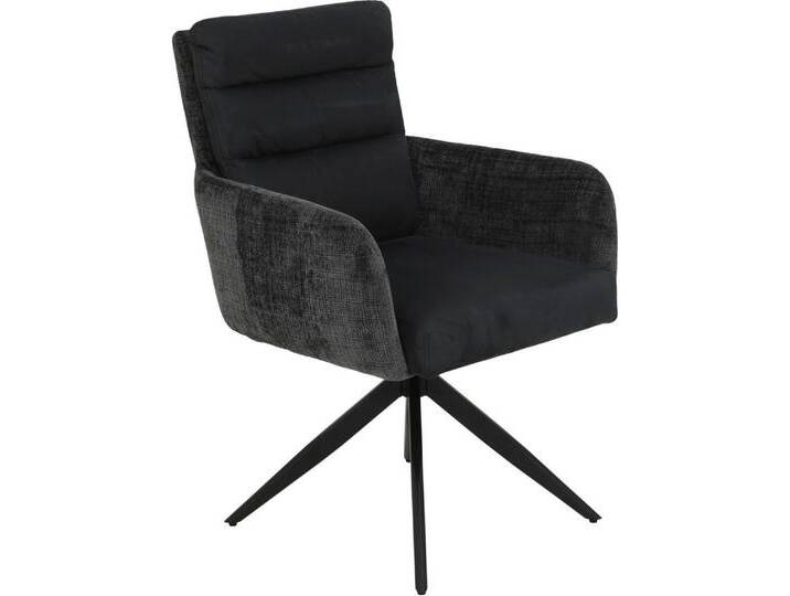 HELA Armlehnstuhl LEANDRA mit Auto-Return (Set, 2 St), Komfortsitz mit Federkern, Esszimmerstuhl drehbar, schwarz von Hela-Tische