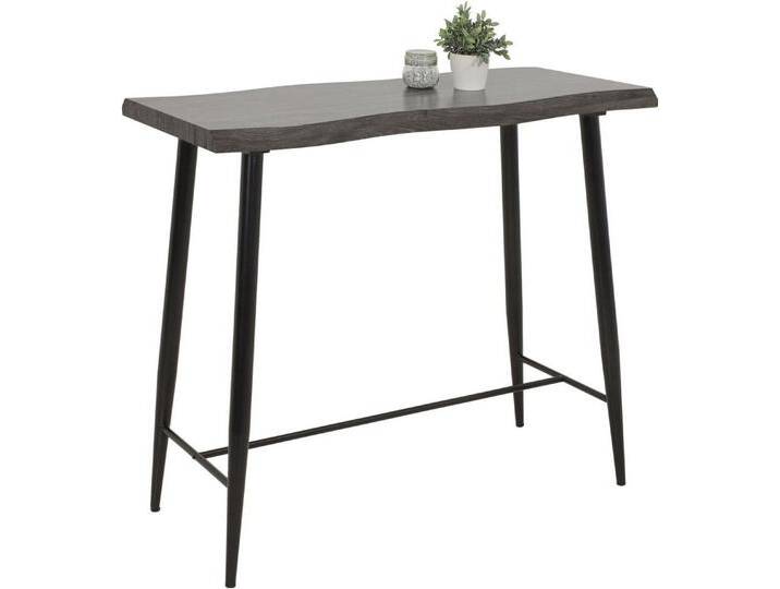 HELA Bartisch GABI, Baumkantentisch, 120 cm Breite, Industrial Design, Wildeiche oder Grau, grau schwarz HELA Bartisch GABI, Baumkantentisch, 120 cm Breite, Industrial Design, Wildeiche oder Grau, grau schwarz von Hela-Tische
