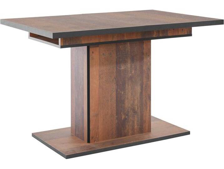HELA Esstisch Ariana Bestseller, Tisch, Küchentisch, Auszugstisch, durch innenliegende Einlegeplatten ausziehbar 120-160 cm, braun schwarz, FSC®-zertifizierter Holzwerkstoff von Hela-Tische
