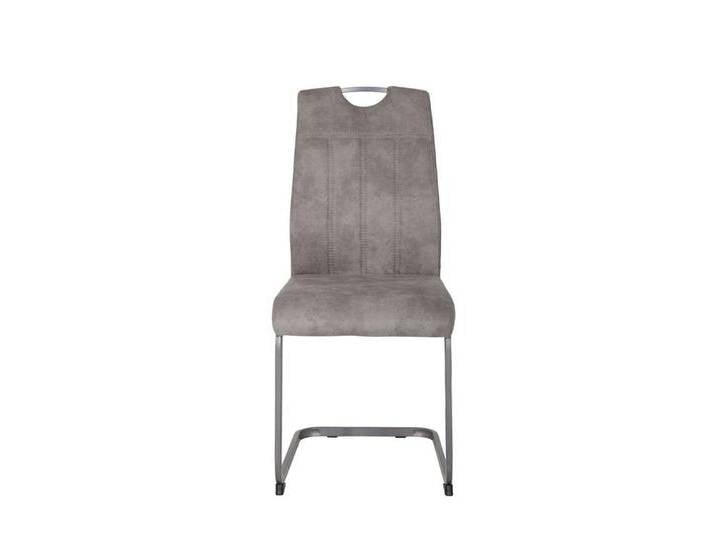 HELA Esszimmerstuhl Freischwinger 2er Set LBH 43x58x98 cm Polsterstuhl, grau, Vintage Grau von Hela-Tische