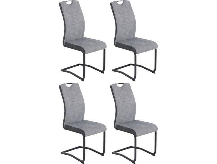 HELA Esszimmerstuhl Tabea Freischwinger BESTSELLER verschiedene Stoffqualitäten (Set, 4 St), 2 oder 4 Stück, Schwingstuhl, Microfaser Vintage oder Kunstleder von Hela-Tische