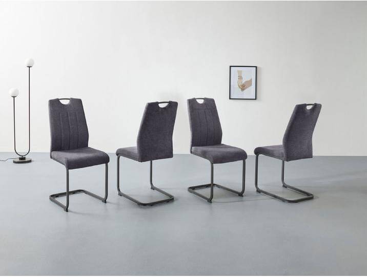 HELA Freischwinger CHRISTINA (Set, 1 St), 1, 2 oder 4 Stück, Schwingstuhl, grau, 1 St. von Hela-Tische