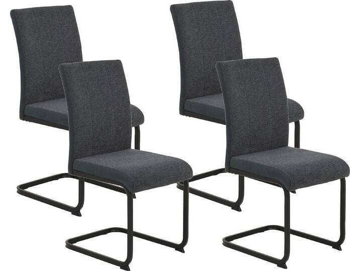 HELA Freischwinger LINN (Set, 4 St), Esszimmerstuhl im praktischen 2er oder 4er Set, schwarz, 4 St. von Hela-Tische
