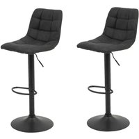 Barhocker Yvonne 2er Set anthrazit Vintage Microfaser B/H/T: ca. 43x113x44 cm Barhocker Yvonne 2er Set anthrazit Vintage Microfaser B/H/T: ca. 43x113x44 cm von Hela