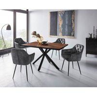 Essgruppe Cleo I anthrazit Holzwerkstoff B/H/T: ca. 140x76x90 cm Essgruppe Cleo I anthrazit Holzwerkstoff B/H/T: ca. 140x76x90 cm von Hela