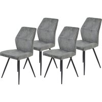 HELA 4-Fußstuhl "ALLY" (Set) 4 Stk.4-Fuß, 360 drehbar, gepolstert, Vintage Velvet mit Steppnähten von Hela