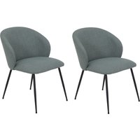 HELA 4-Fußstuhl "GRAZ, Esszimmerstuhl" (Set) 2 Stk.XL-Sitzbreite,4-Fuß,Rundrohrgestell,140 Kg belastbar, Webstoff von Hela