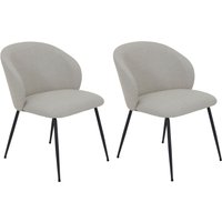 HELA 4-Fußstuhl "GRAZ, Esszimmerstuhl" (Set) 2 Stk.XL-Sitzbreite,4-Fuß,Rundrohrgestell,140 Kg belastbar, Webstoff von Hela