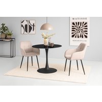 Home affaire Esszimmerstuhl "HANNA", (Set), 2 St., Microfaser-Webstoff von home affaire