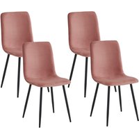 HELA 4-Fußstuhl "LEIPZIG" (Set) 4 Stk.4-Fuß,Rundrohrgestell konisch,Cordoptik,Sitzschale gespolstert von Hela