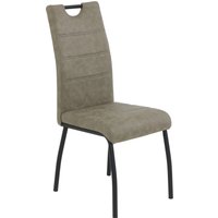 HELA 4-Fußstuhl "PETRA" (Set) 1 Stk.Vierfußstuhl; Vintage Optik; mit Griff; Rundrohrgestell von Hela